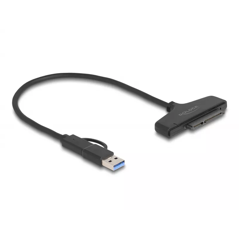 DeLOCK USB auf SATA Konverter 6 Gb/s USB Type-C Type-A 0,3m
