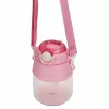 Trinkflasche Extralink Schulflasche mit Strohhalm und Trageband 1 L pink