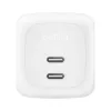 Indoor-AC-Schnellladegerät Belkin WCH020KQ2MWH-B6 – 2x USB-C, 2 m integriertes Kabel, weiß