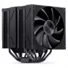 CPU-Kühler Jonsbo CA90 Dual-Tower mit 1×130 mm und 1×120 mm PWM-ARGB-Lüfter, schwarz