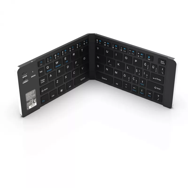 Wireless Tastatur Inca IBK-579BT Bluetooth 66 Tasten Metallic Silber