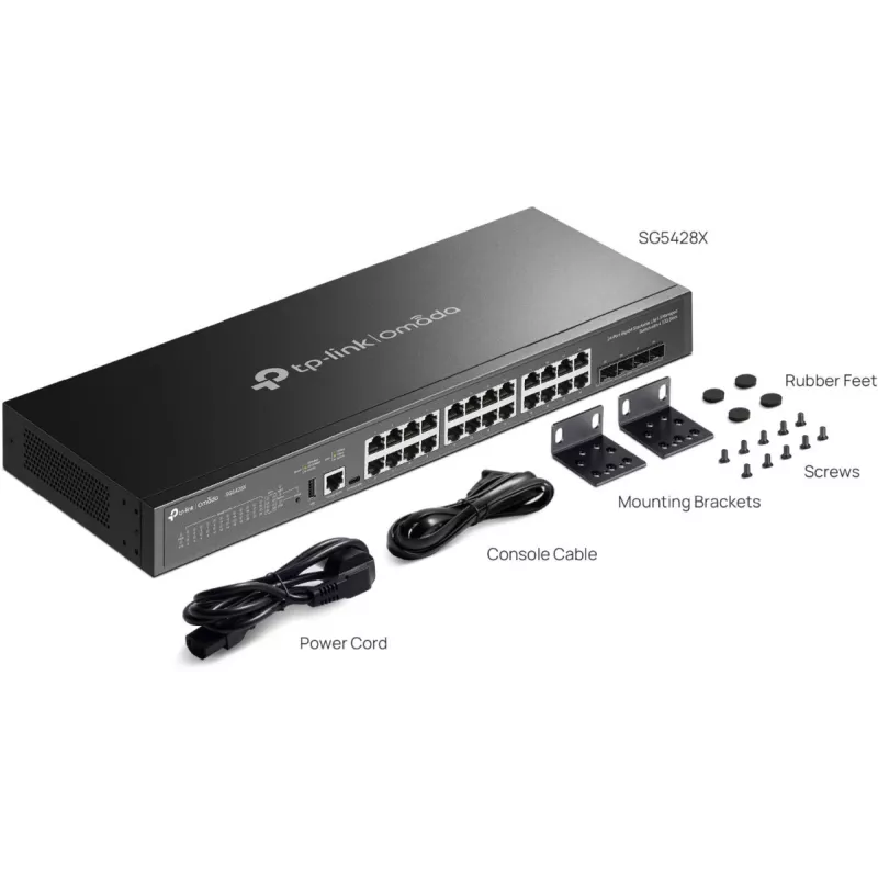TP-Link Omada SG5428X Netzwerk-Switch Managed L3 Gigabit Ethernet (10/100/1000) Schwarz