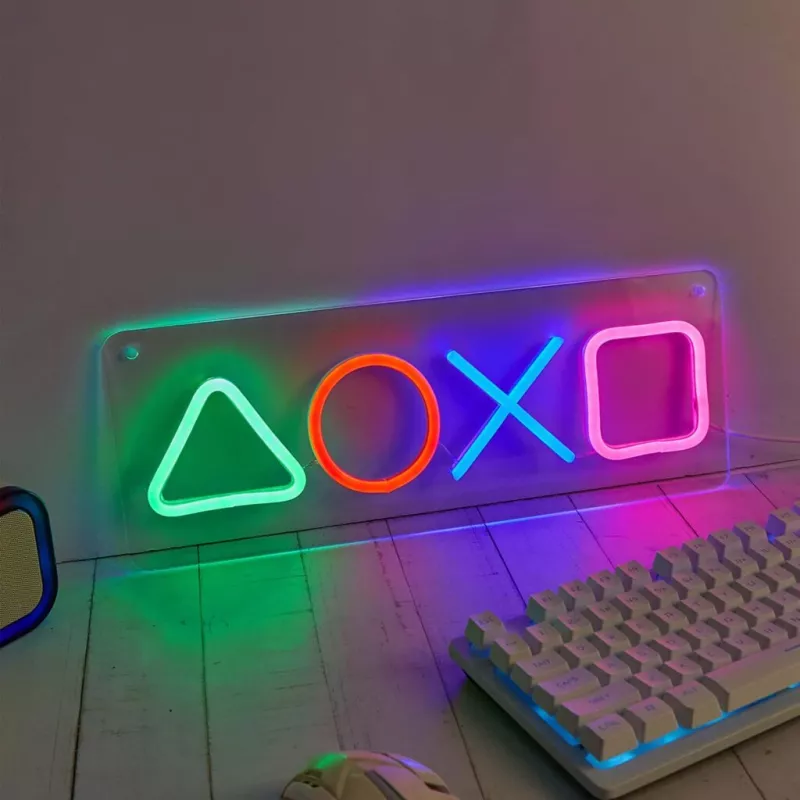 Gaming Neonlicht-Panel MANTA SNL111MT – dekorative LED-Symbole für Gaming Setup