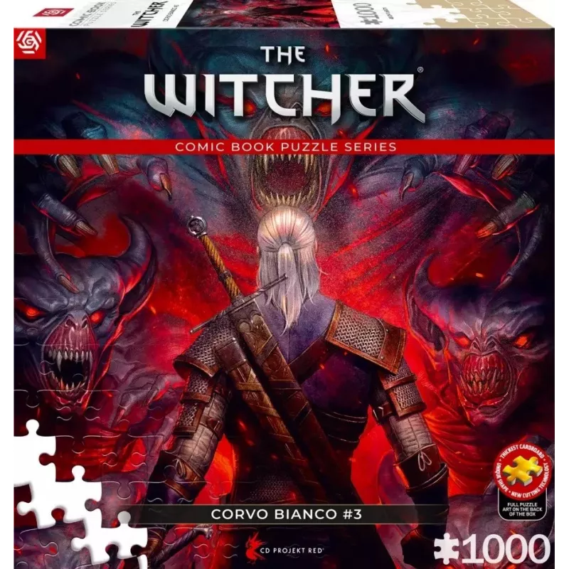 Good Loot Comic Book Puzzle: The Witcher (Wiedźmin) Corvo Weiß, 1000 Teile