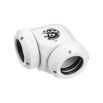 BitsPower Multi-Link 90° Adapter für 2x 12mm AD Fittings — Weiß (BP-DWE90DML)