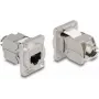 Netzwerkkabel DeLOCK D-Type-Modul RJ45 Cat.6A Buchse auf LSA Buchse Edelstahl