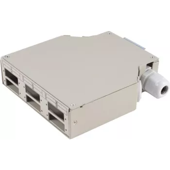 Glasfaser-Verteilerbox ShiverPeaks 07-65010 Metall, 6 Ports, Hutschienenmontage, grau