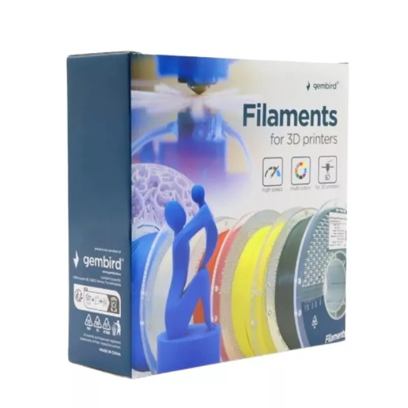 GEMBIRD 3D-Druck-Filament PLA 1,75 mm Weiß 1 kg