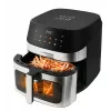 Heißluftfritteuse ESPERANZA EKA005, 8 L Fassungsvermögen, 1600 W, Touch-Steuerung, 10 Programme, Edelstahl, schwarz
