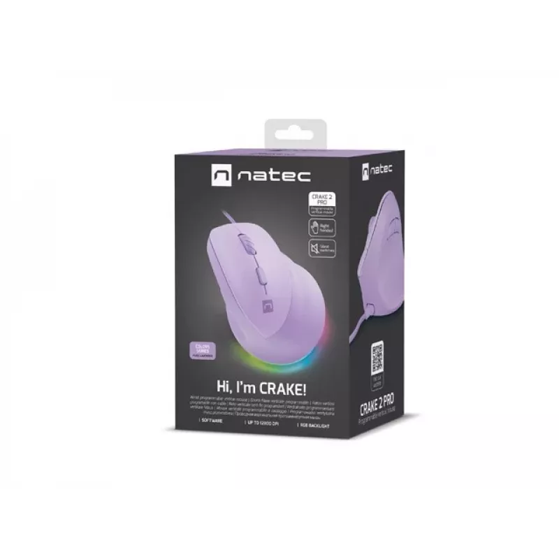 NATEC Crake 2 Pro Maus Universal Rechtshänder USB Typ-A Optisch 12800 DPI