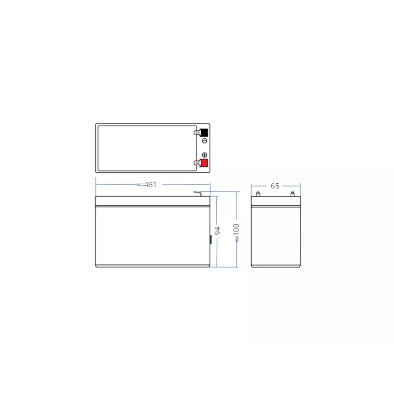 UPS-Batterie Grün Cell AGM05 — 12 V 7,2 Ah Blei-Vlies (VRLA), 95 mm H, 151×65 mm, 2,15 kg