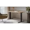 Schreibtisch mit elektrischer Höhenverstellung MOON LONG 150x80x72-120 schwarz/Wotan-Eiche