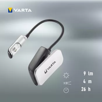 Varta 16618 - Clip-Taschenlampe - Schwarz - Silber - Kunststoff - LED - 1 Lampe - 9 lm
