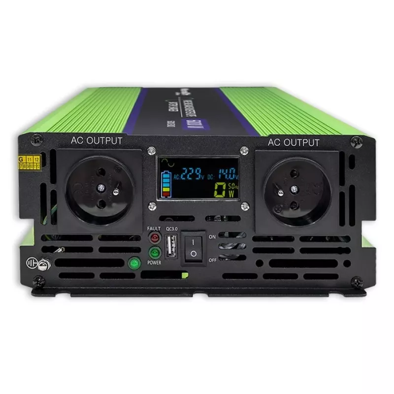 Auto-Wechselrichter Qoltec Monolith 6000 W Grün 12 V