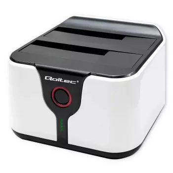 Qoltec 50309 HDD SSD 2.5 3.5 Dockingstation | SATA III | USB 3.0 | Super Speed 5 Gb/s | mit Klonfunktion