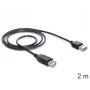 USB-Kabel DeLOCK EASY-USB 2.0-A 2m Schwarz