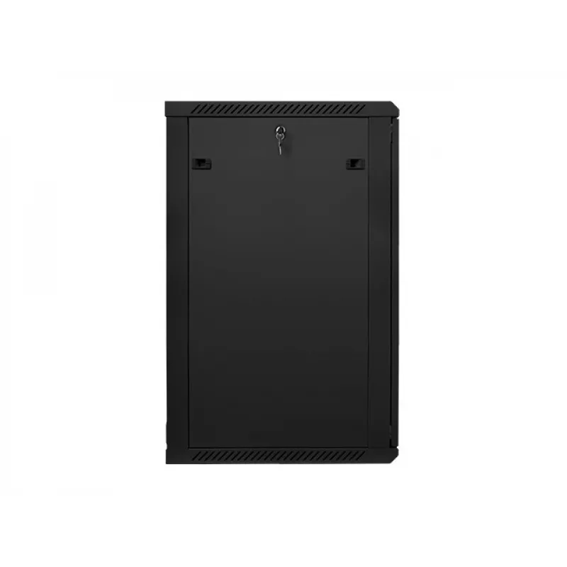 Lanberg wandmontierbarer Installationsschrank 19'' 22U 600x600mm schwarz (Glastür)