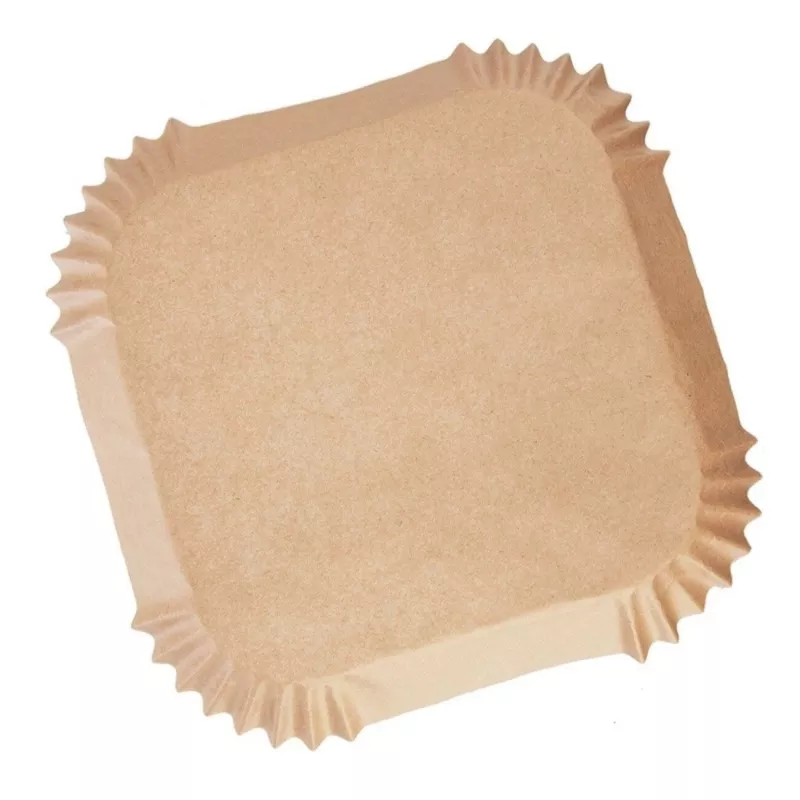 Papier-Fritteuseneinlagen 16×16 cm (50 Stk.) für Heißluftfritteuse / Fritteuse — No name