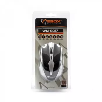 Maus SBOX WM-9017BS Schwarz/Silber USB