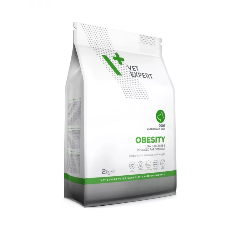 Trockenfutter VETEXPERT Veterinary Diet Obesity 2 kg — Gewichtsmanagement für ausgewachsene Hunde, Geflügel, Protein 30%, Fett 6,5%