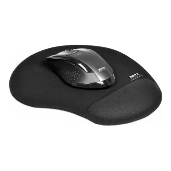 PORT CONNECT | Ergonomisches Mauspad | 200 x 230 x 20 mm | Schwarz