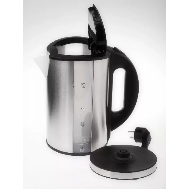 Adler AD 1216 Wasserkocher 1,7 L Schwarz,Silber 2200 W
