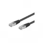 Wentronic Goobay CAT 5e Patchkabel, SF/UTP, Schwarz, 1 m - CCA Kupfer-Mix (68666)