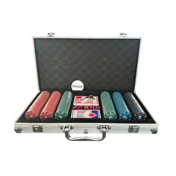 Extralink Set DO Pokera 300 Chips 2 Decks und Würfeletui