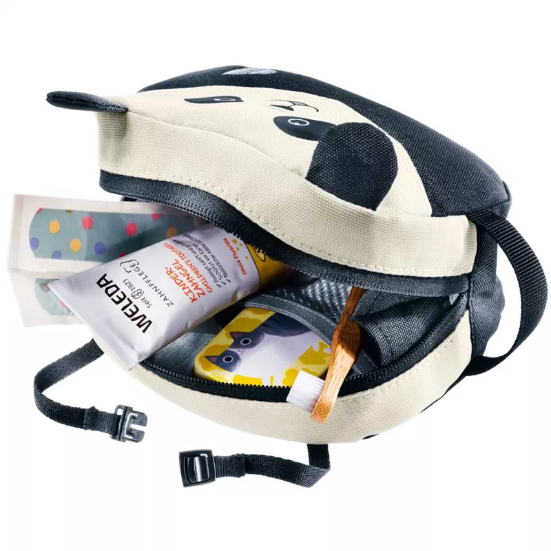 Kulturbeutel DEUTER Wash Bag Kids — Polyethersulfon (PES), 160×60×120 mm, Schwarz/Weiß