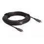 DeLOCK Aktives optisches USB-C Video + Daten + PD Kabel 10 m Schwarz