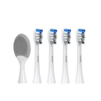 Aufsteckbürsten No name LOVIO_SonicProtect PRO Ersatz mittelhart weiß 5 Stk. LVTB124WK-HM