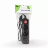 Gembird EG-PSU3-01 Stromverlängerung 0,6 m 3 AC-Ausgänge Innenbereich Schwarz