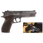 Spielzeug-Dartpistole Pulio Police gun metal GONHER 45/1 15545/1 — Metalloptik, Einzelschuss-Spielzeugwaffe