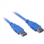 USB-Kabel Sharkoon USB 3.0 M>F 3 m Blau