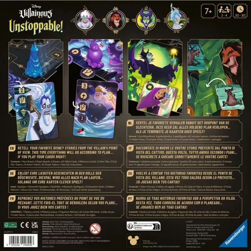 Brettspiel Ravensburger Disney Villainous Unstoppable! Strategie für Kinder ab 7 Jahren