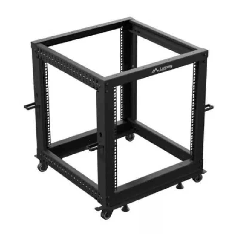 Rack-Gehäuse LANBERG Open Rack OR01-6112-B 12U 600x600 verstellbar schwarz