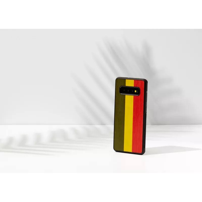 Man and Wood Smartphone-Hülle für Galaxy S10 Plus – Reggae Schwarz Schutzhülle