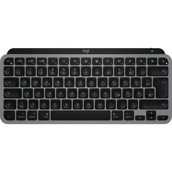 Tastatur Logitech MX Keys Mini für Mac QWERTZ Deutsch Schwarz Grau