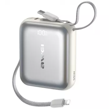 Powerbank Awei AS-181 10000mAh 35W mit integriertem Kabel