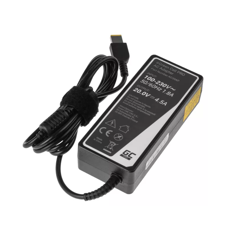 Netzteil Grün Cell AD39AP 90W AC-DC 20V 4,5A für Lenovo (Indoor) Schwarz