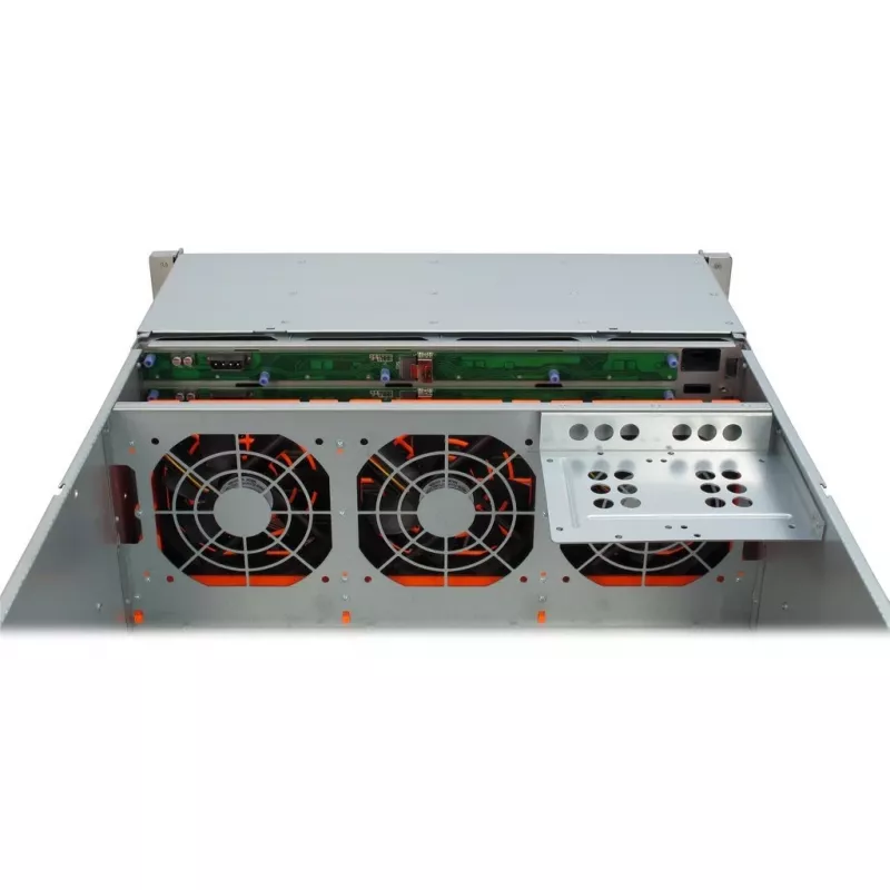 Server-Gehäuse Inter-Tech 4U-4424 Rack Schwarz, Silber