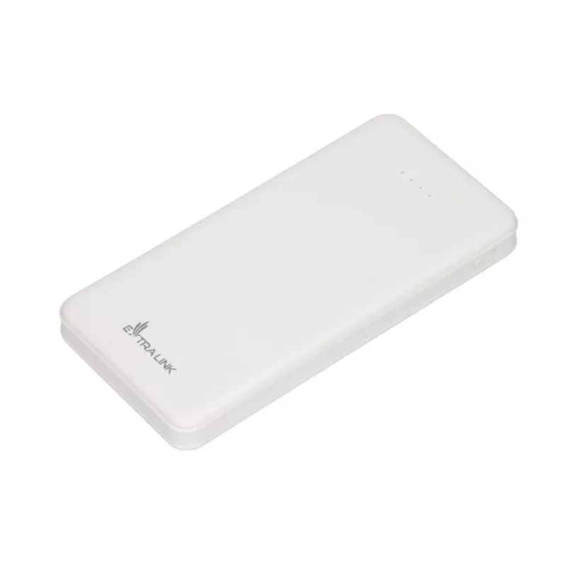 Powerbank Extralink EPB-078W 10000 mAh Weiß, USB-C, 10 W Ausgang, lädt bis zu 2 Geräte