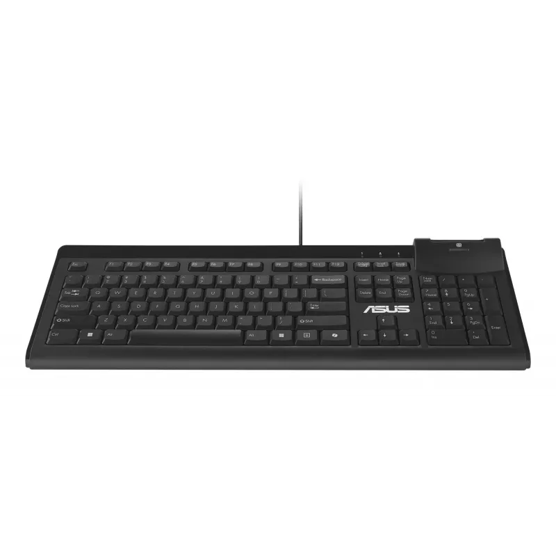 Kabelgebundene Full-Size-Tastatur ASUS KU100 Schwarz, estnisches Layout, USB Typ-A, 2 m Kabel