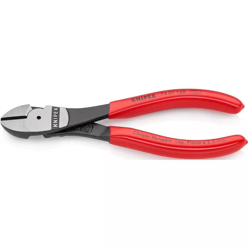 Seitenschneider Knipex 74 01 160, Chrom-Vanadium-Stahl, Kunststoffgriff