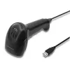 Handheld-Barcodeleser QOLTEC 50866 — 1D-Laserscanner, USB kabelgebunden, 600 mm Reichweite, schwarz, 161,5×88×77 mm