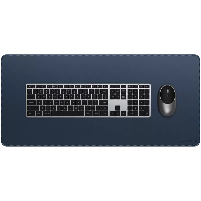 Satechi Desk Mat - vegane Leder-Schreibtischunterlage (blau)