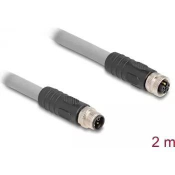 DeLOCK Sensor-/Aktorleitung 80539 2 m RST M12 Grau