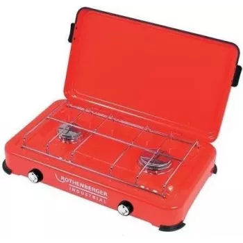 Tragbarer Gas-Campingkocher Rothenberger 35940 mit Schlauch und Regler