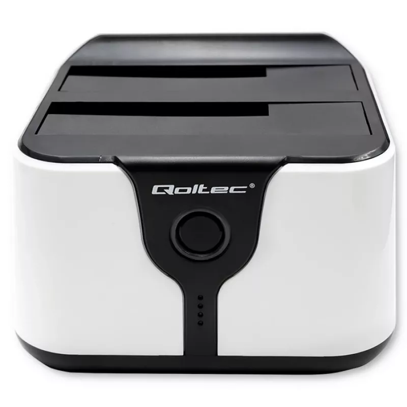 Qoltec 50309 HDD SSD 2.5 3.5 Dockingstation | SATA III | USB 3.0 | Super Speed 5 Gb/s | mit Klonfunktion