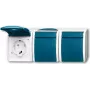 Busch Jaeger 2300/3 EBW-53 Steckdose CEE 7/3 Blau - Weiß (2084-0-0721)